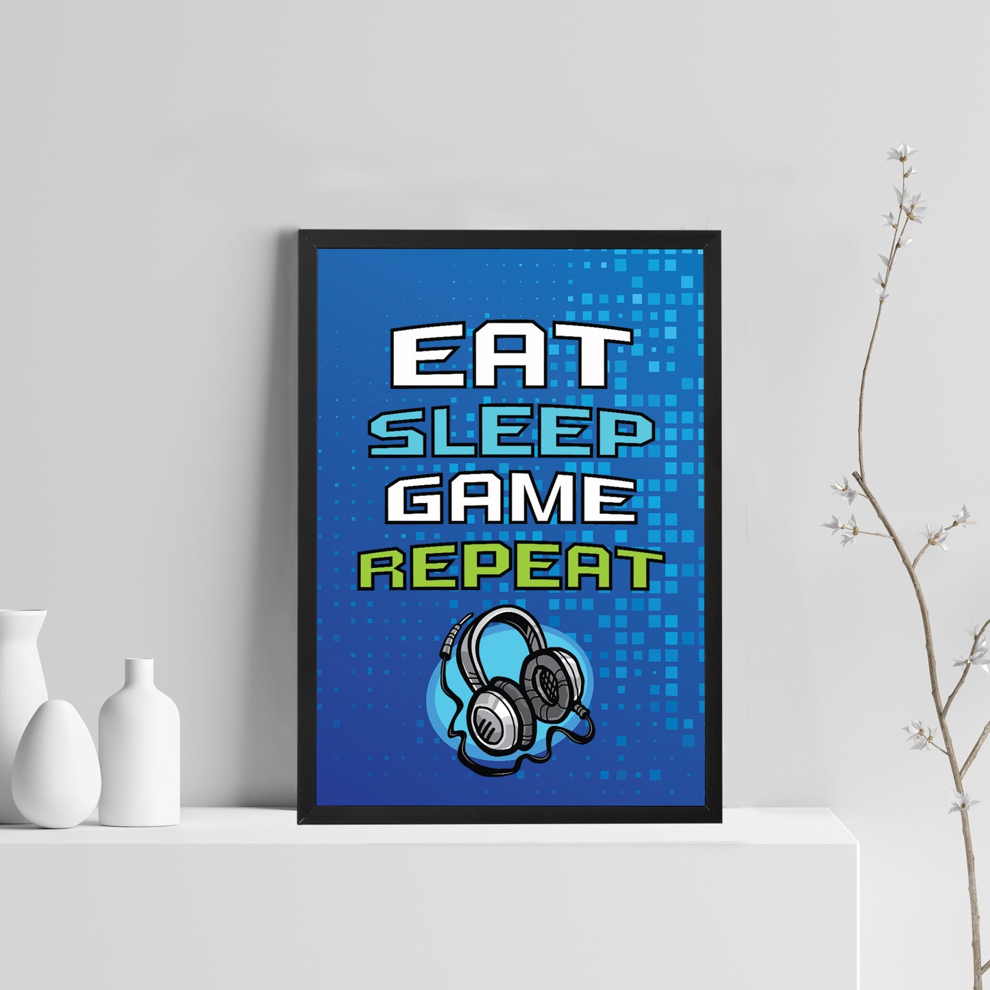 Framed Gaming Print For Son Bedroom Games Room Gamer Gifts