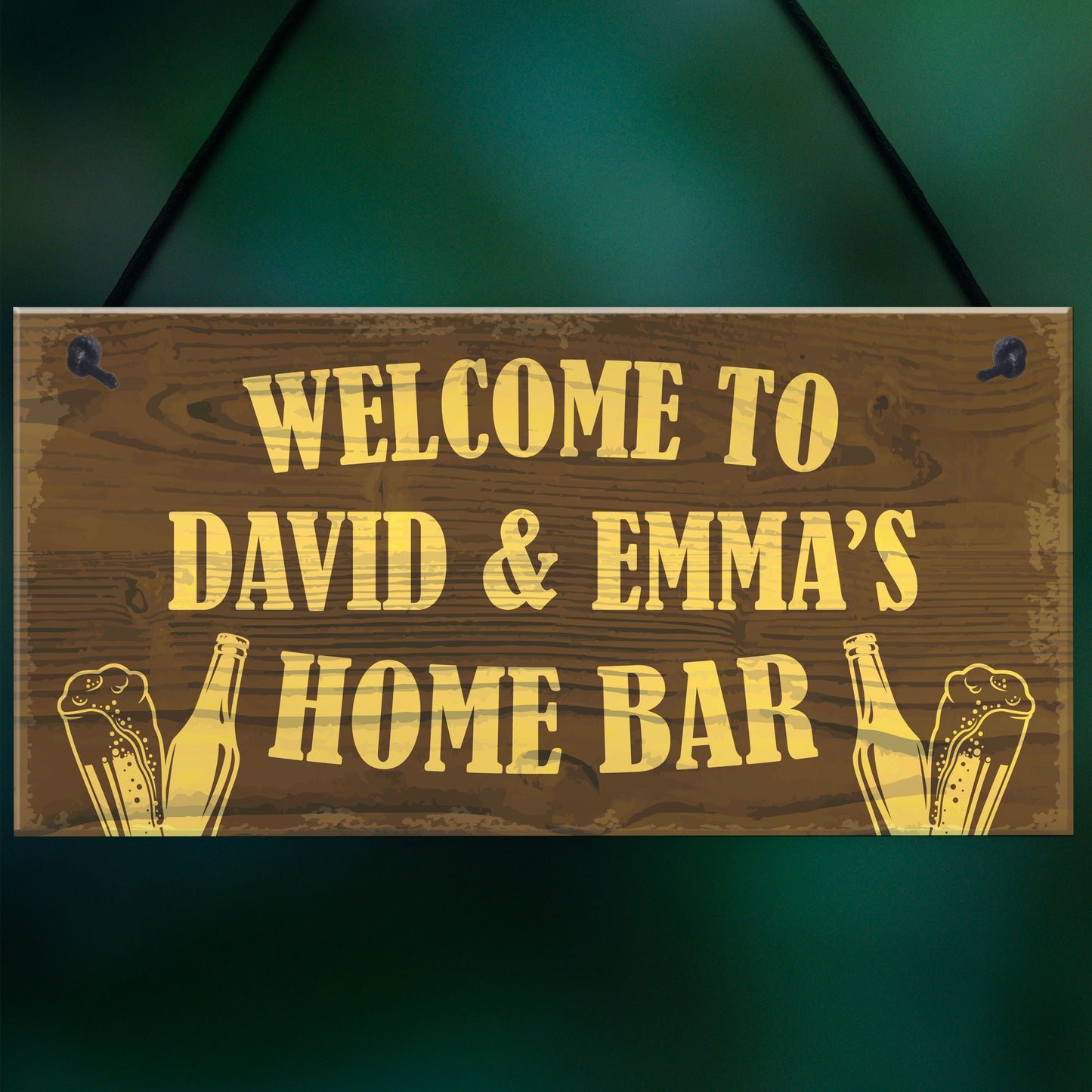 Home Bar Personalised Plaque Man Cave Garden Decor Gifts