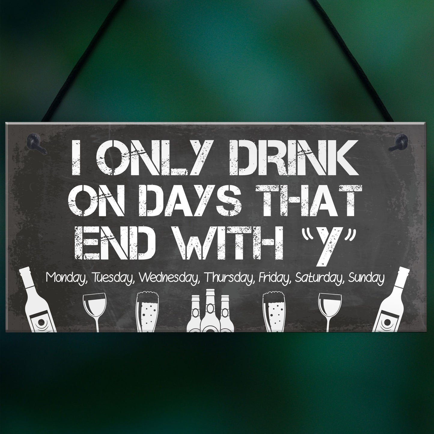 Funny Backyard Bar Sign Garden Plaque Alcohol Man Cave Beer Gin