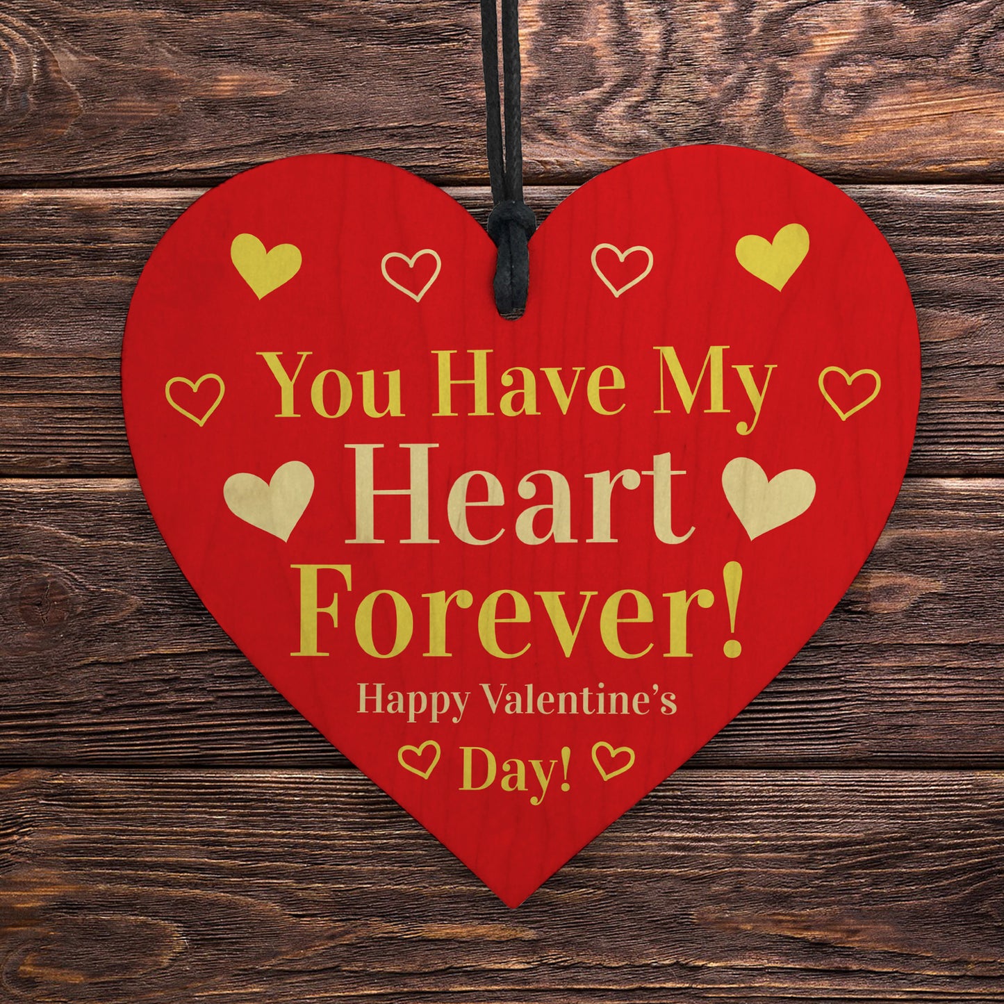 Valentines Gifts Boyfriend Husband Wife Girlfriend Wooden Heart