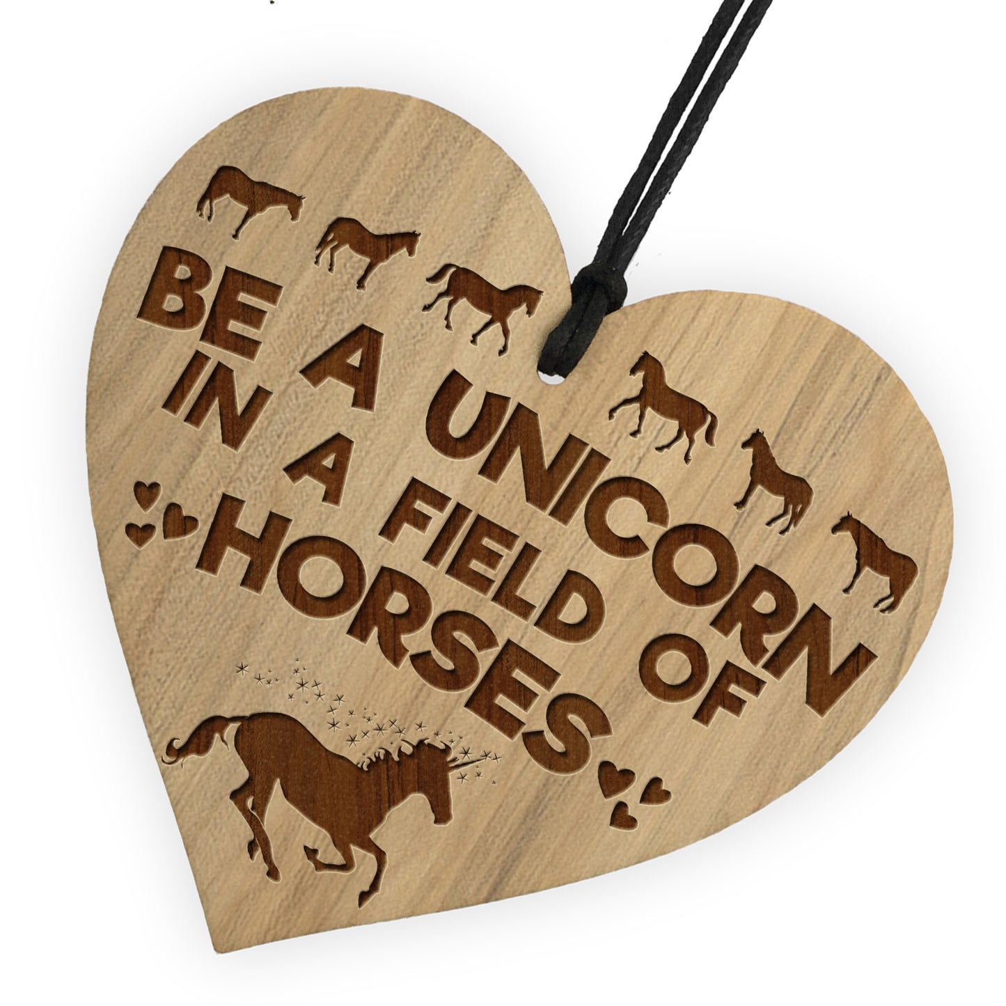 Unicorn Gift Daughter Niece Gift Wood Engraved Heart Bedroom