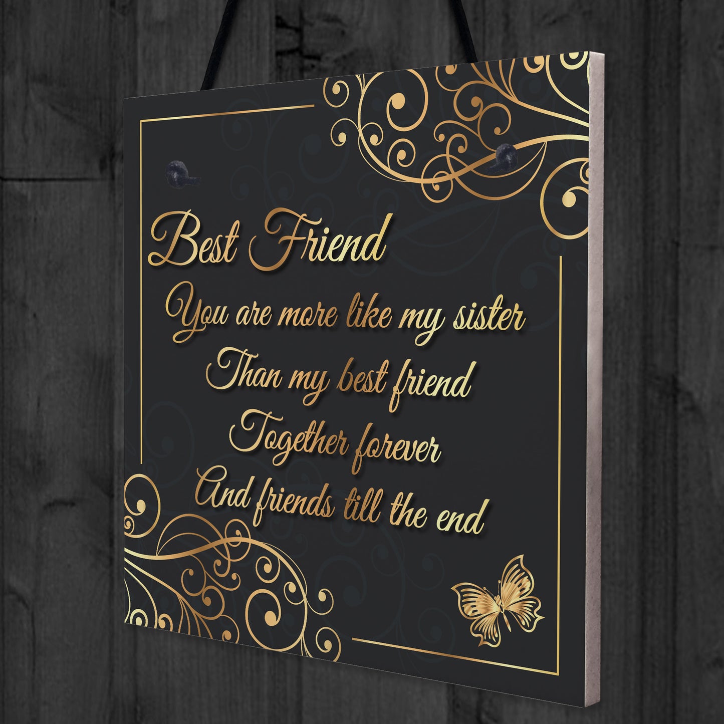 Best Friends Friends Till The End Hanging Plaque Friendship Gift