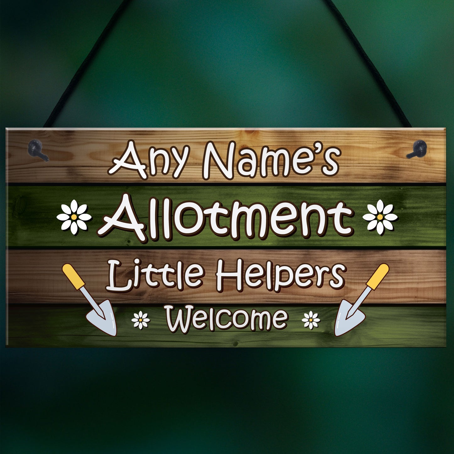 Allotment Sign Personalised Hanging Sign For Garden Summerhouse