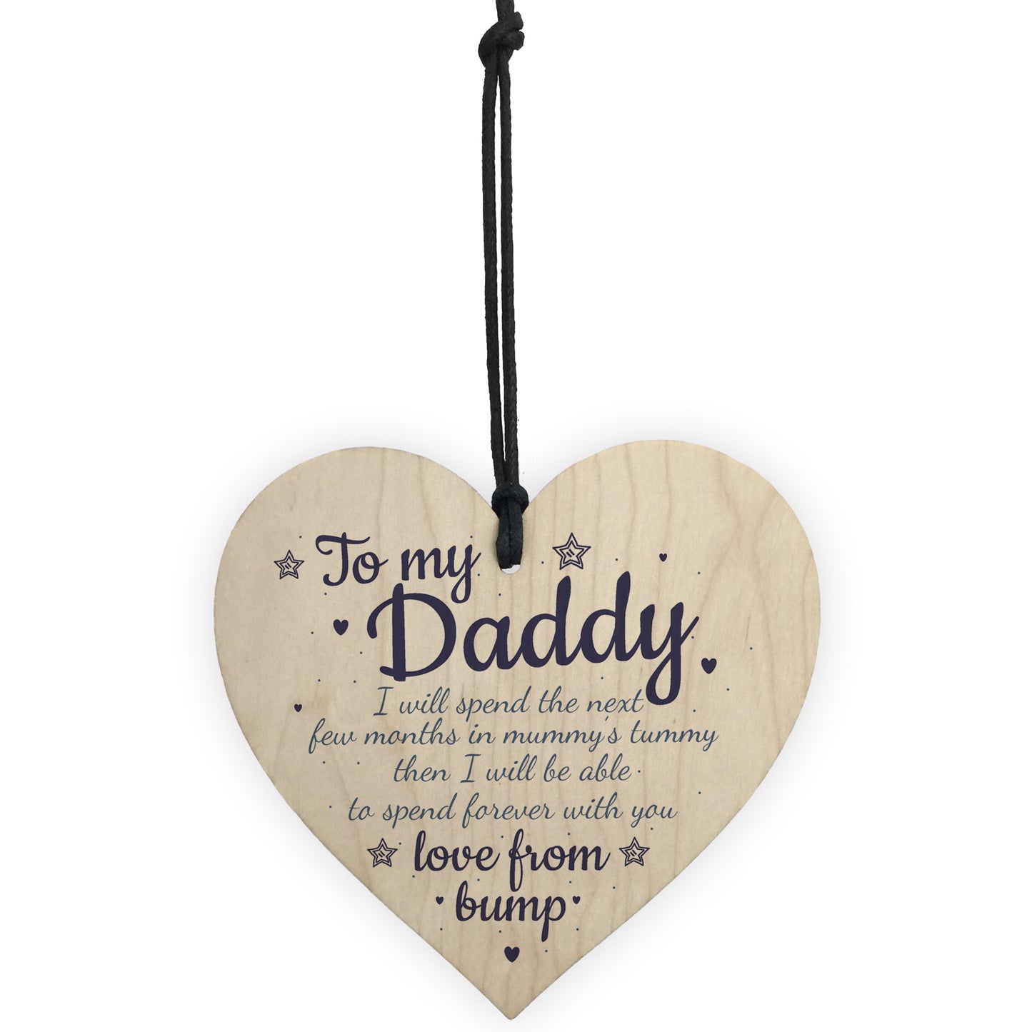 Handmade Wooden Heart From Bump Gifts Dad To Be Father Baby