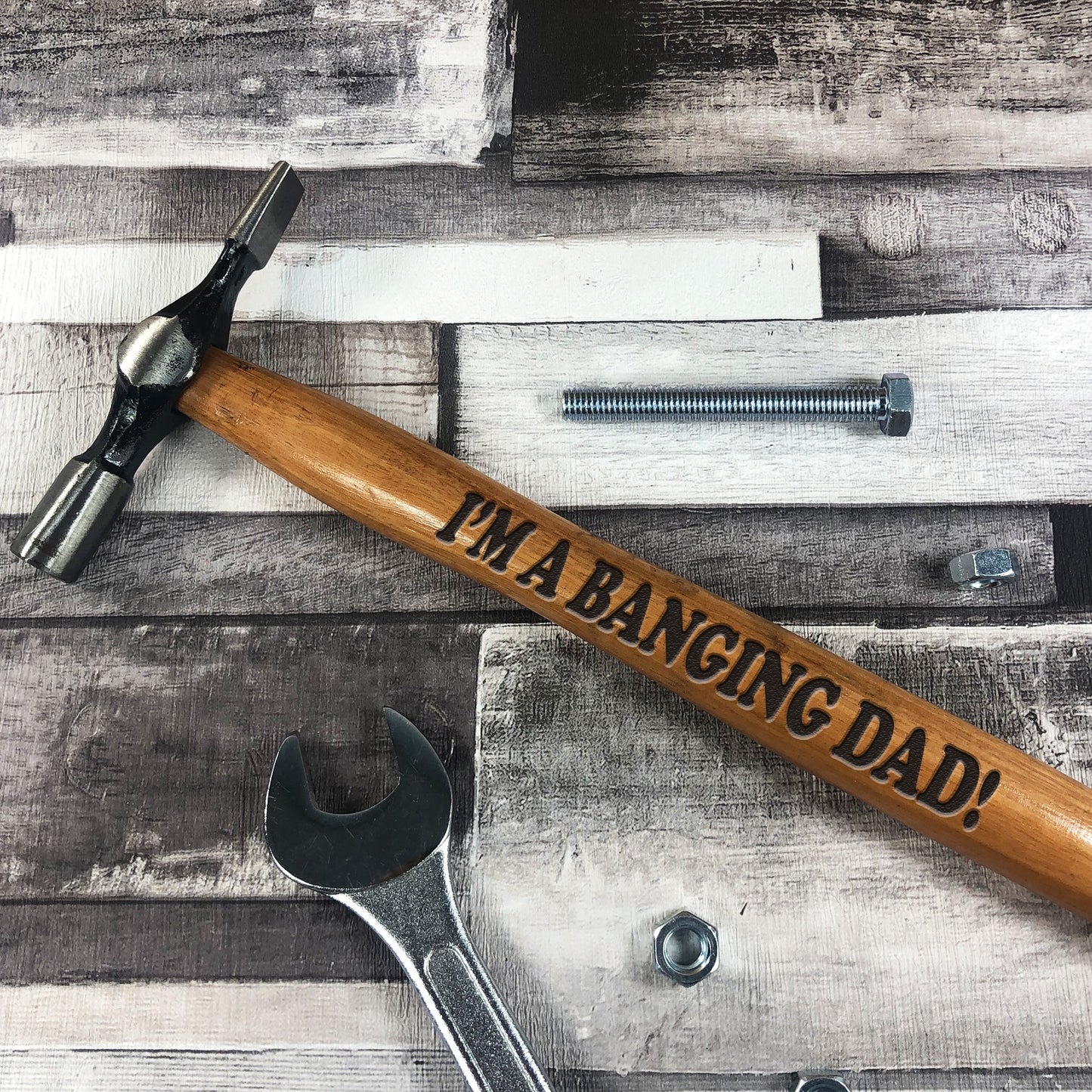 Funny JOKE Christmas Birthday Gift For Dad Engraved Hammer Gift