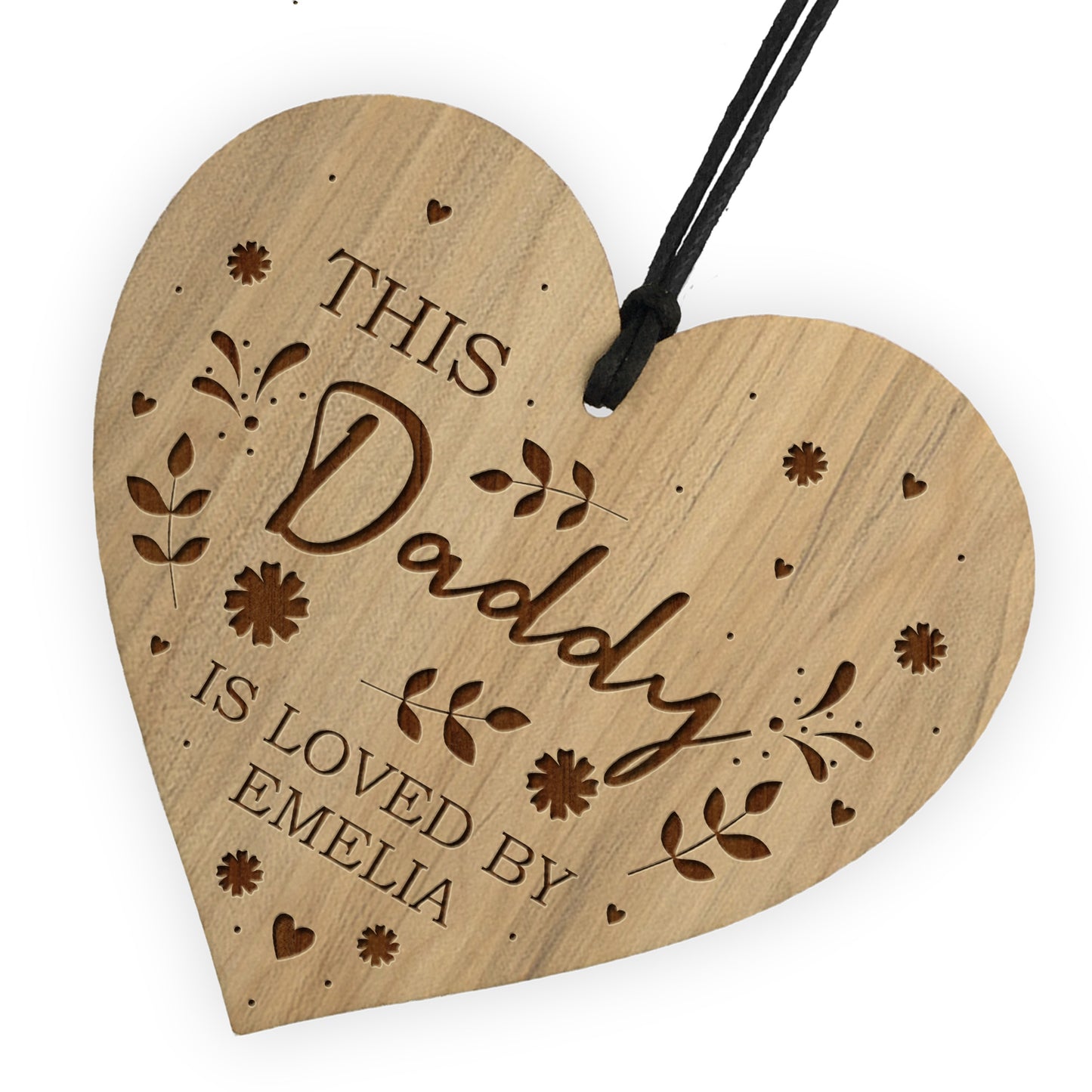 Daddy Gifts For Birthday Christmas Personalised Engraved Heart