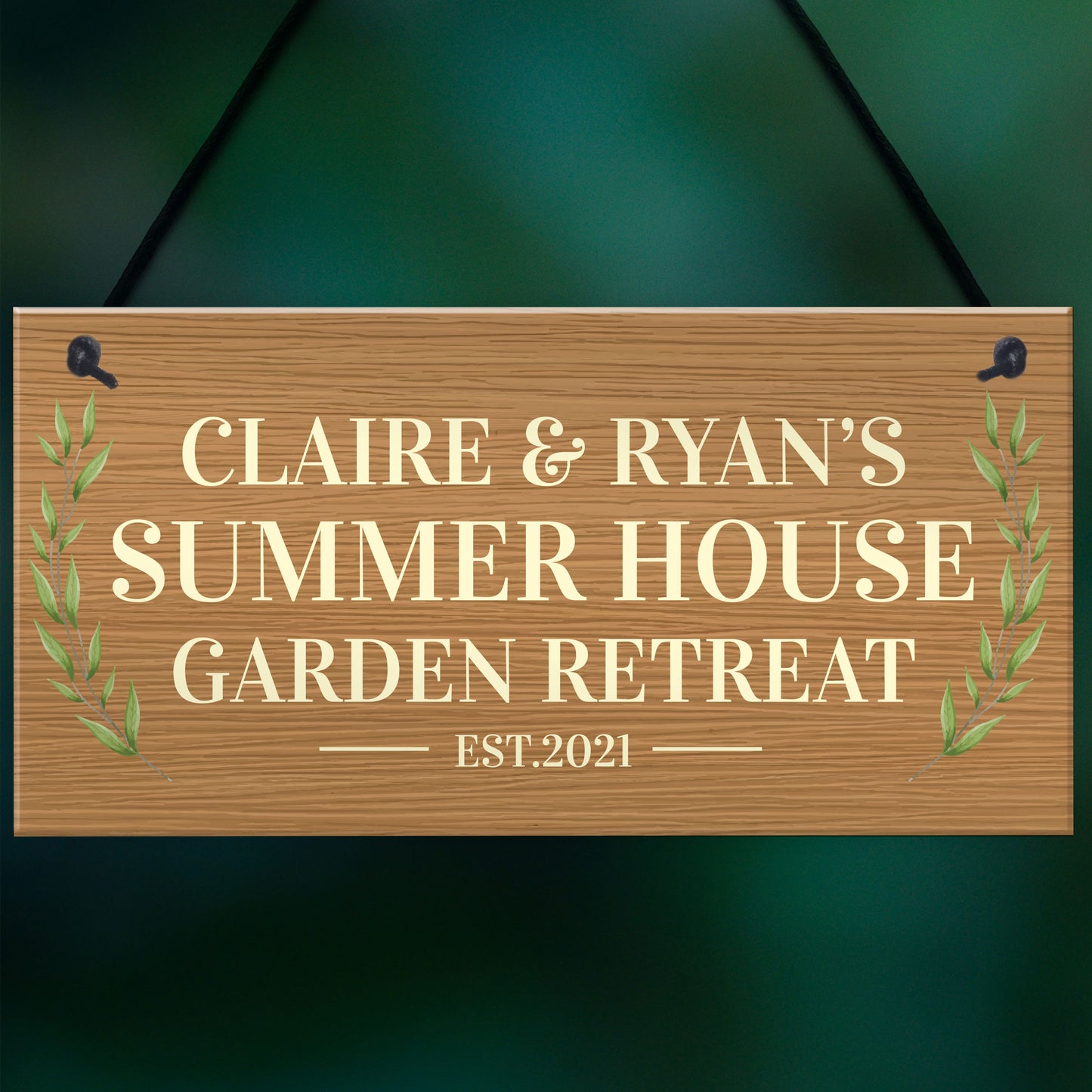 Summer House Garden Shed PERSONALISED Hanging Garden Sign