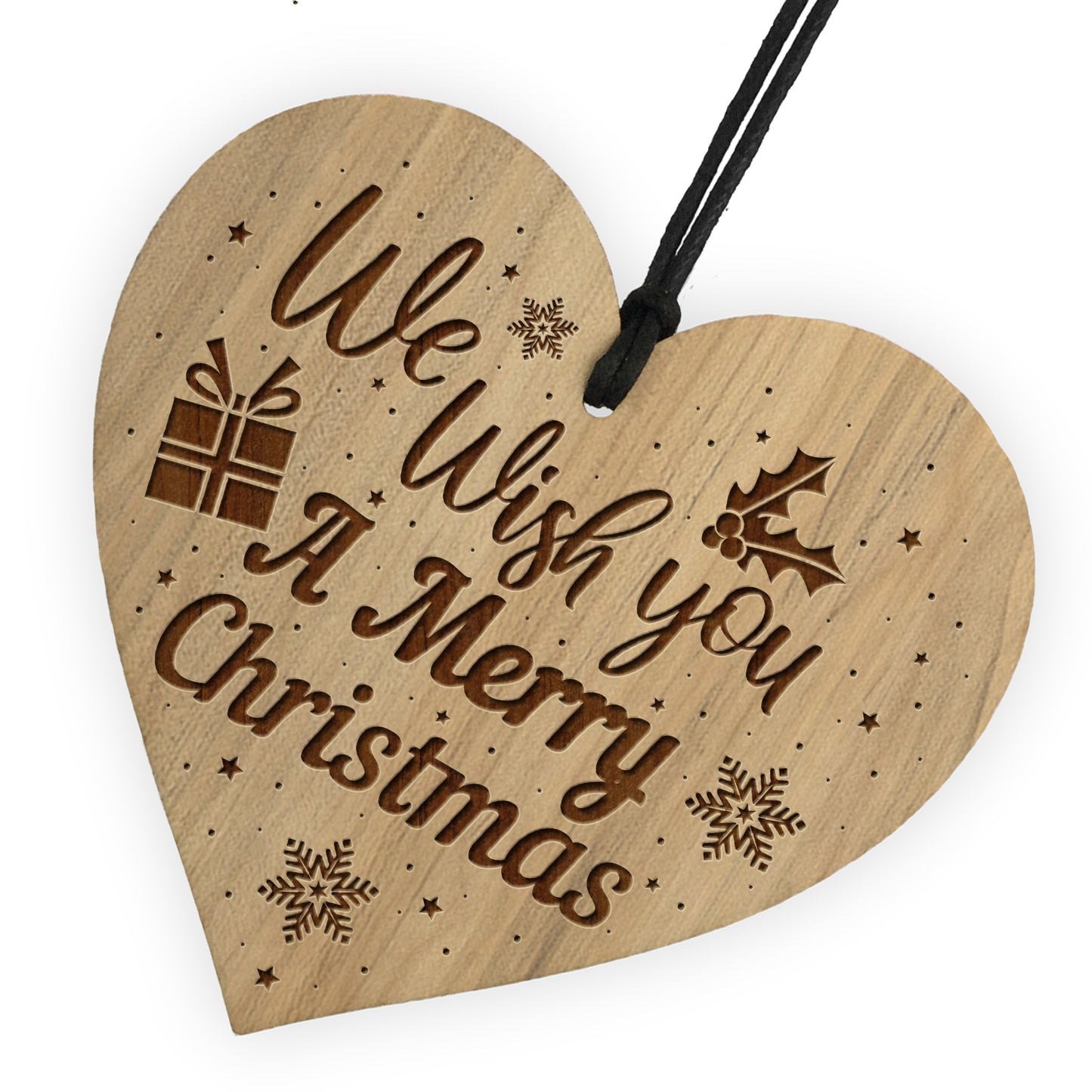 Christmas Gift For Friend Engraved Heart Christmas Tree Bauble