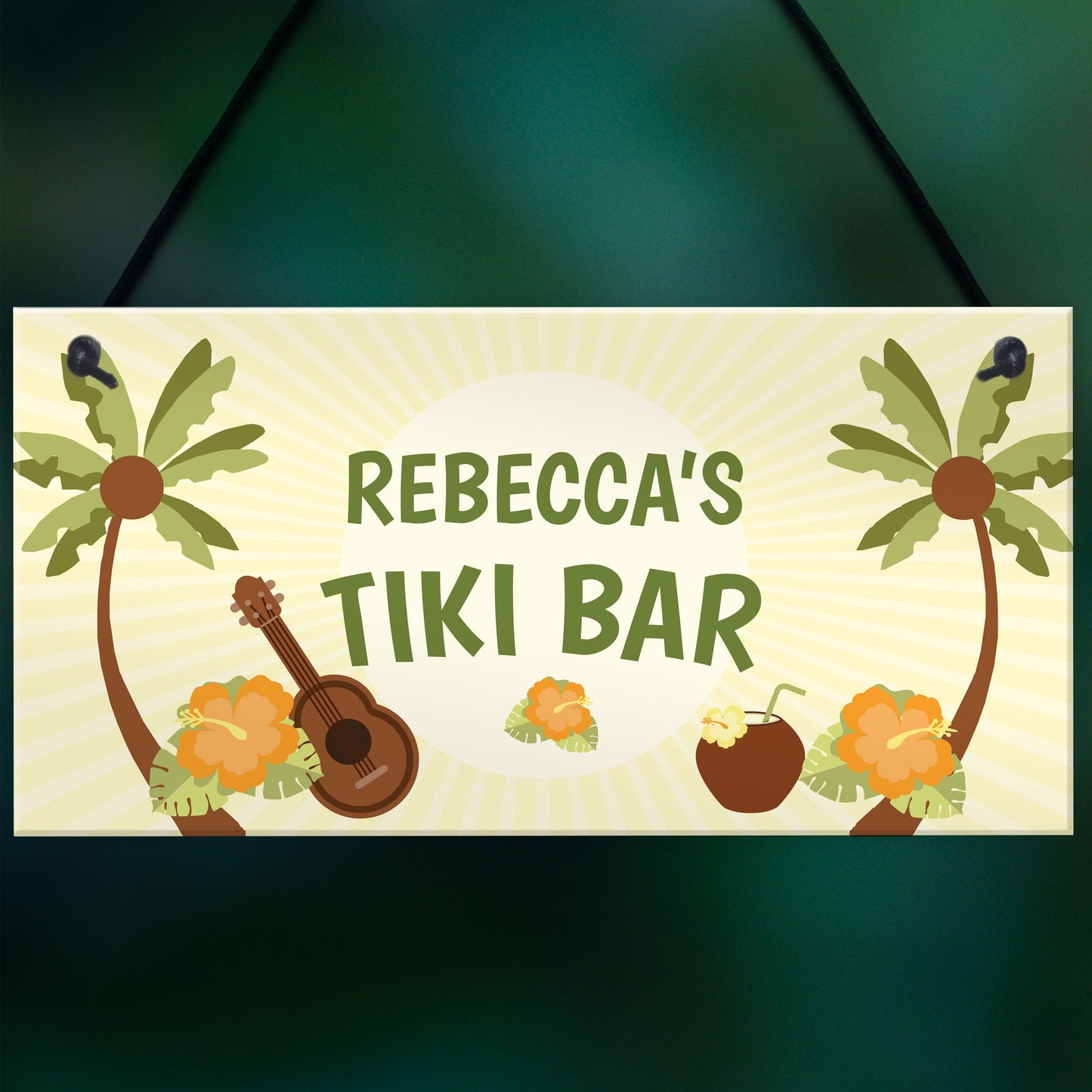 Fun TIKI BAR Sign PERSONALISED Garden Summerhouse Sign