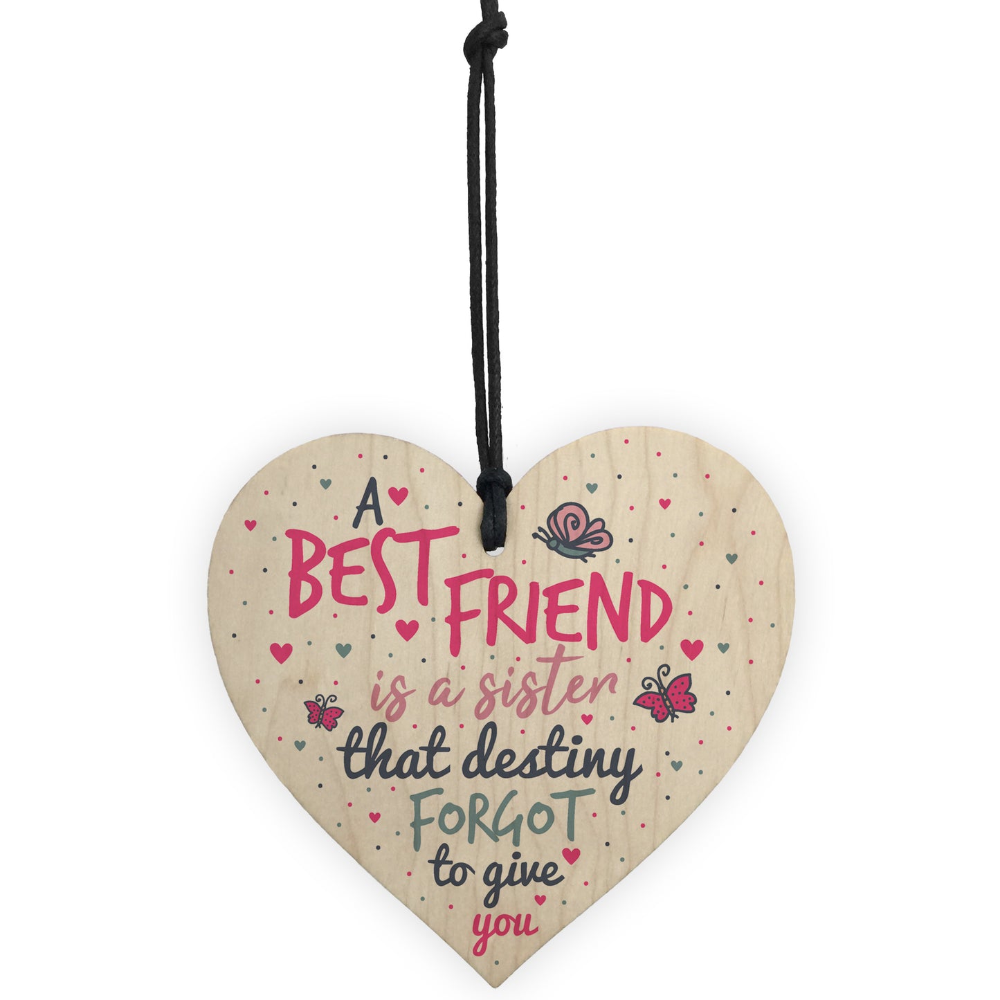 A Best FRIEND Sister Gifts Wood Heart Christmas Friendship Gift