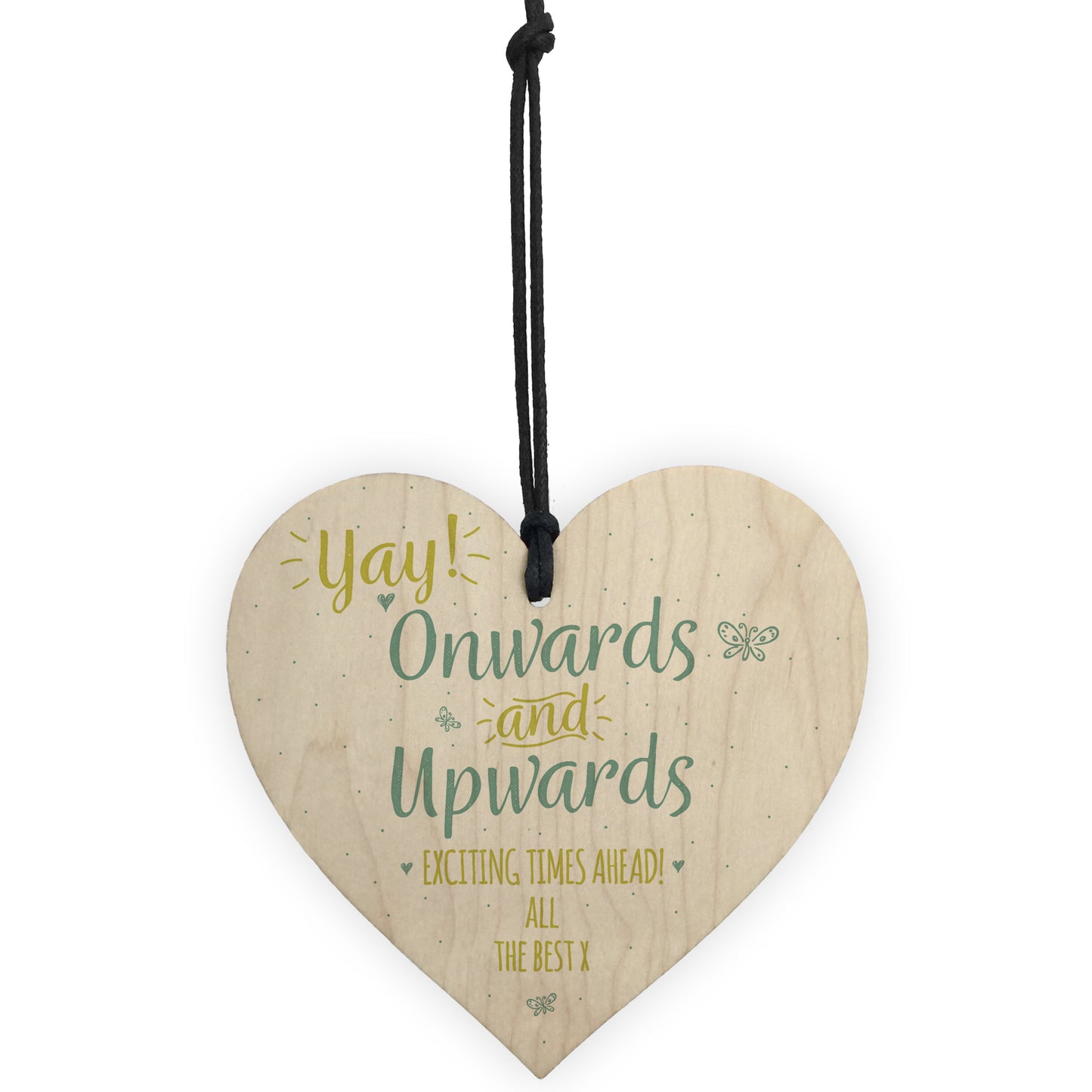 Good Luck Friend Friendship Colleague Leaving Job Gift Wood Hear