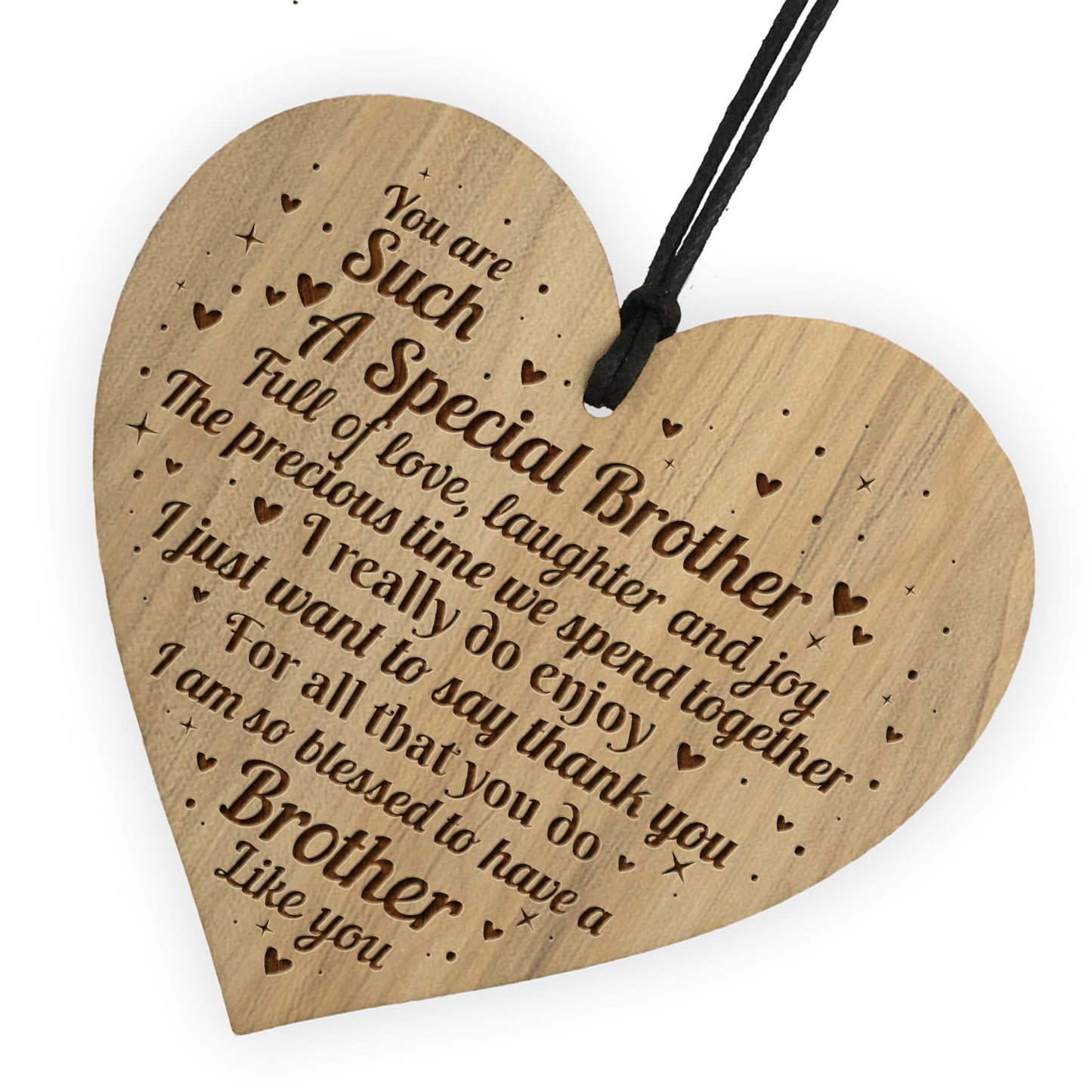 Brother Gift Idea For Birthday Christmas Engraved Heart Sister