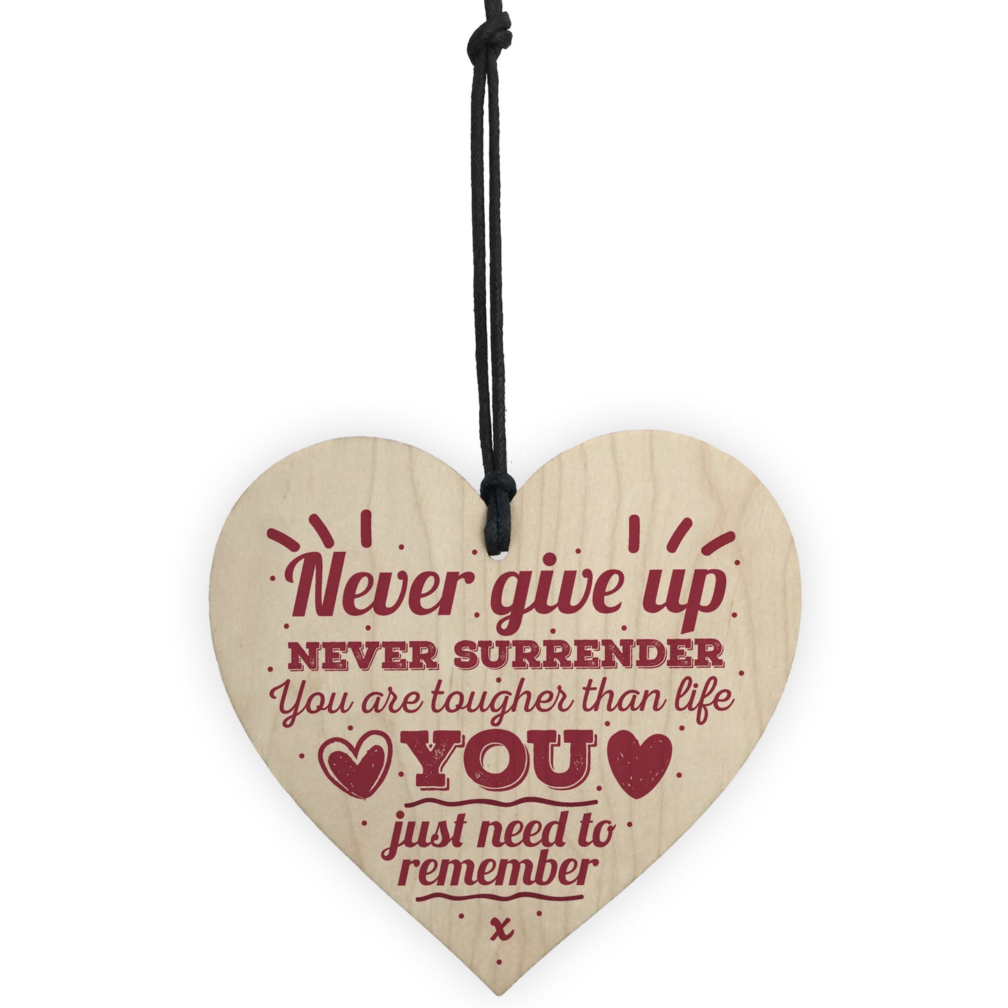 Never Give Up Motivational Friendship Best Friend Gift Wood Sign