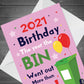 Funny A6 Birthday Card For Mum Dad Auntie Cheeky Lockdown