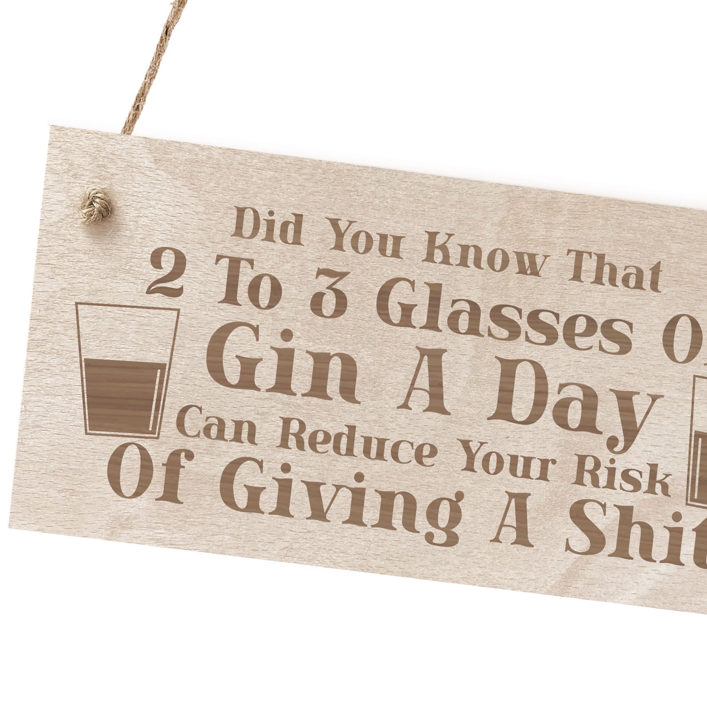 Funny Alcohol Gift Engraved Wood Home Bar Sign Gin Garden Pub