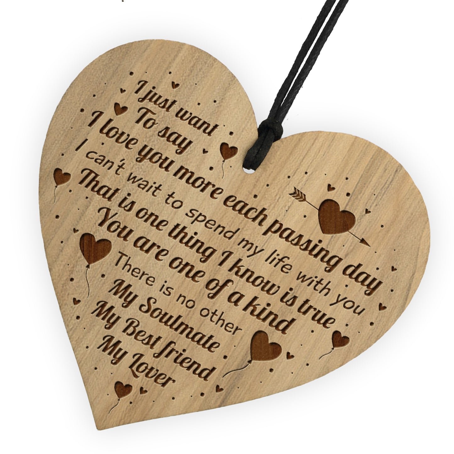 Soulmate Gifts Engraved Heart Anniversary Birthday Christmas