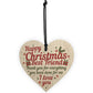 Best Friend Christmas Card Gifts Friendship Friend Wooden Heart