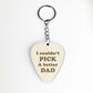 Dad Engraved Guitar Pick Keyring Fathers Day Birthday Dad Gifts