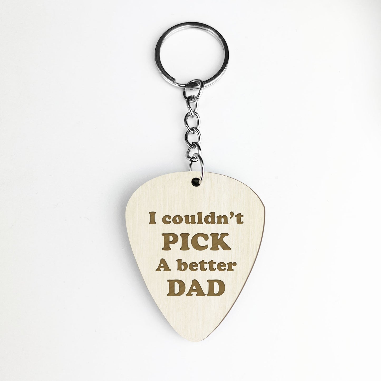Dad Engraved Guitar Pick Keyring Fathers Day Birthday Dad Gifts