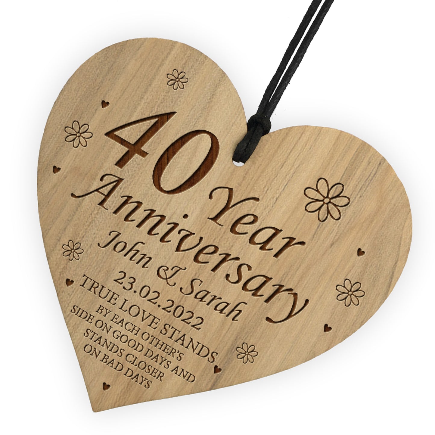 Personalised 40th Anniversary Gift 40 Year Anniversary Engraved