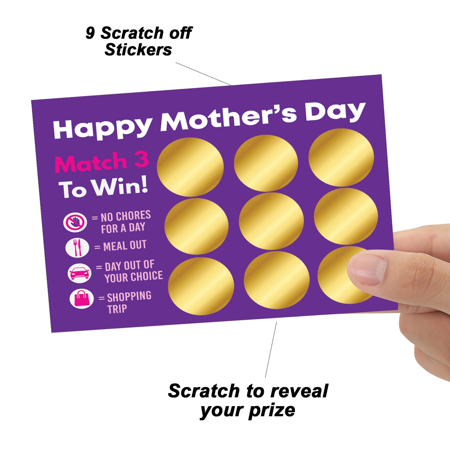Mothers Day Card for Mum Novelty Scratch Card for Mum Surprise