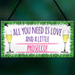 All You Need Is Love And Prosecco Alcohol Hanging Plaque