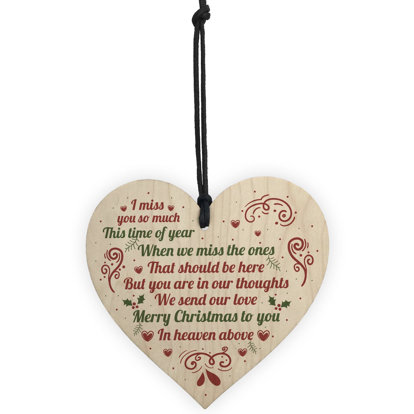 Christmas Gift Memorial Tree Hanging Decoration Mum Dad Sign