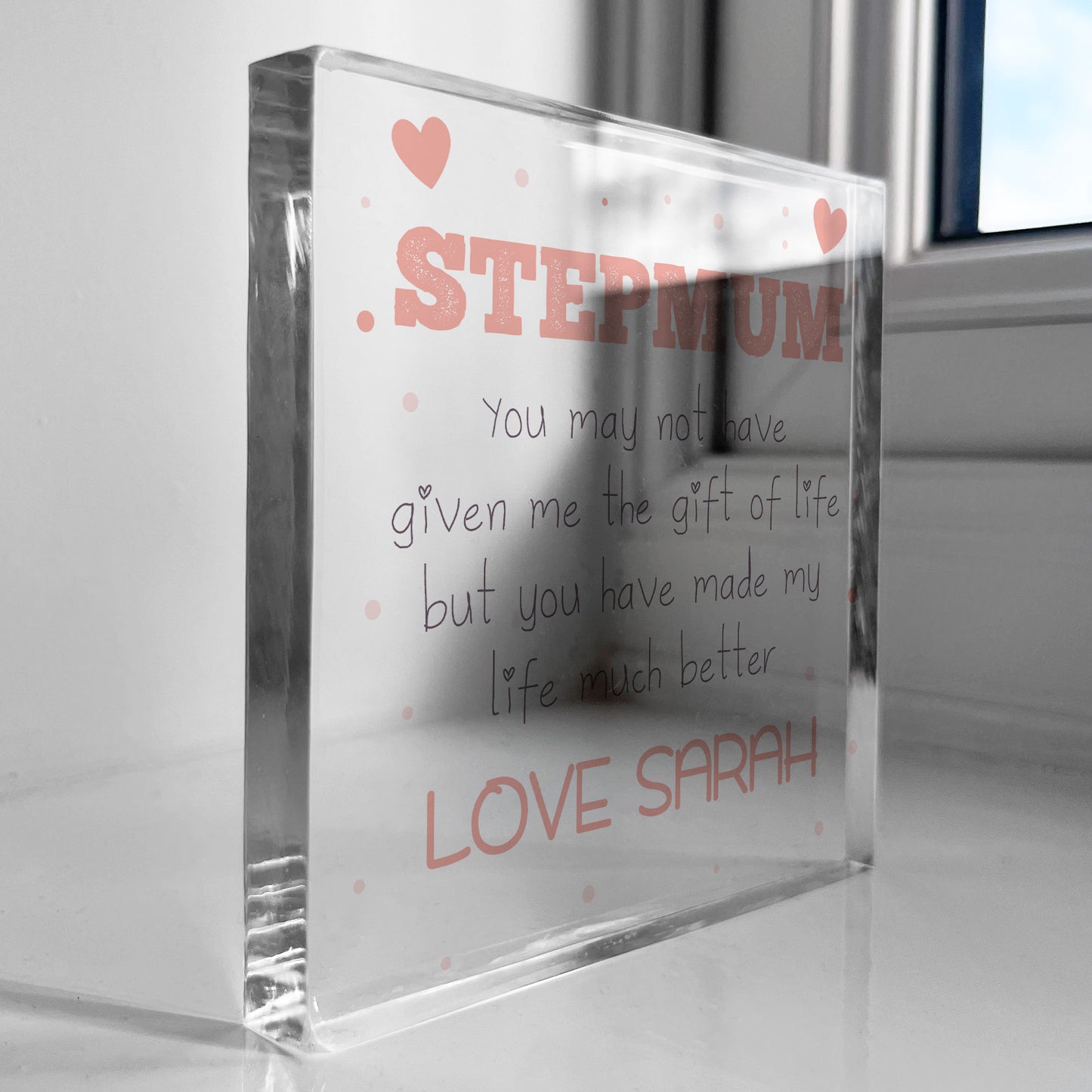 Gift For Stepmum Acrylic Block Stepmum Gift For Birthday