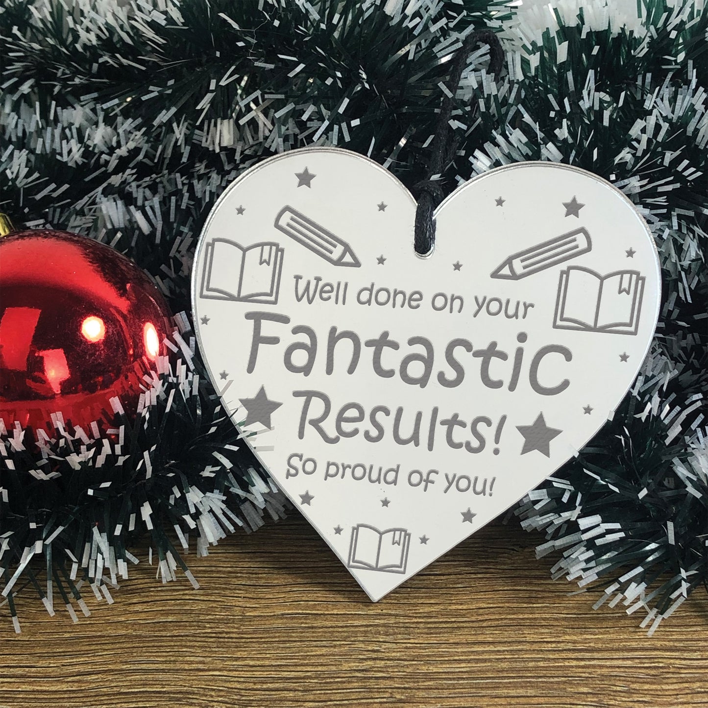 Congratulations Gift FANTASTIC Results Engraved Heart Daughter