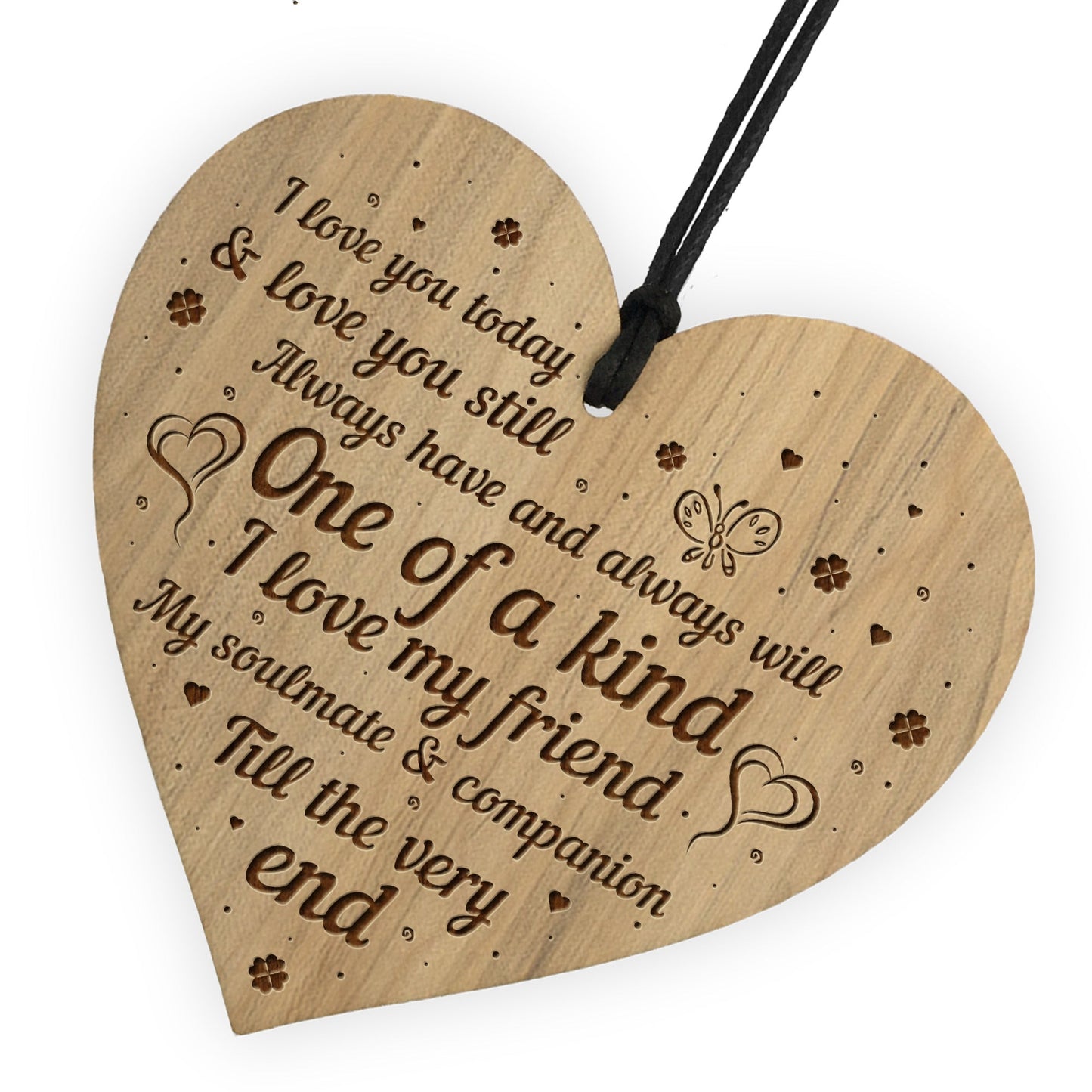 Beautiful Friendship Sign Engraved Heart Birthday Gift