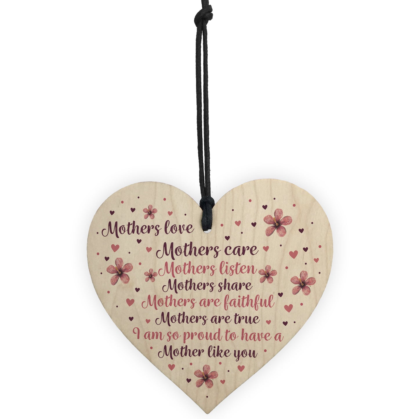Mother's Day Gift Mother's Day Card Wooden Heart Gift For Mum
