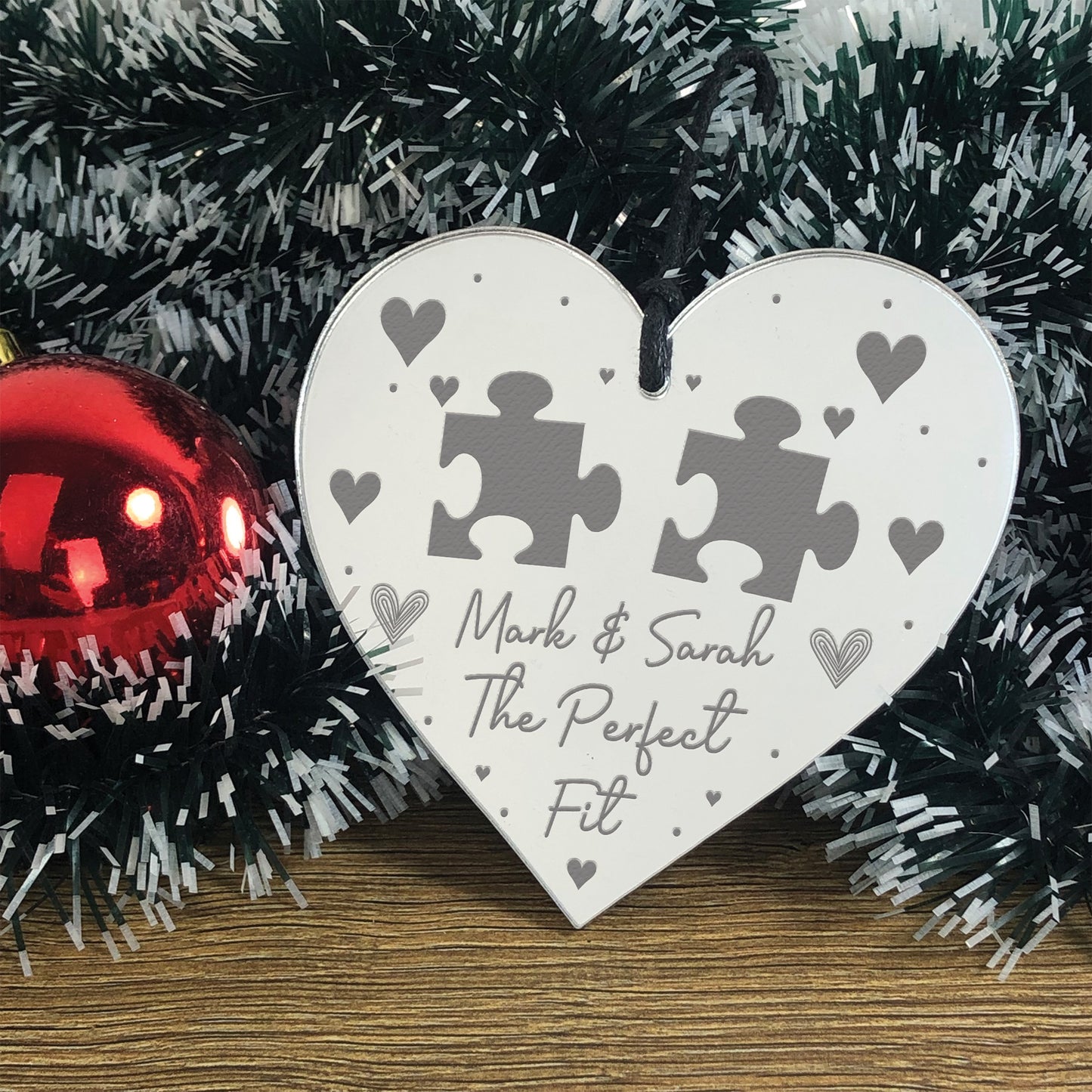 Personalised Gift for Her Him Girlfriend Wife Heart Puzzle Gift
