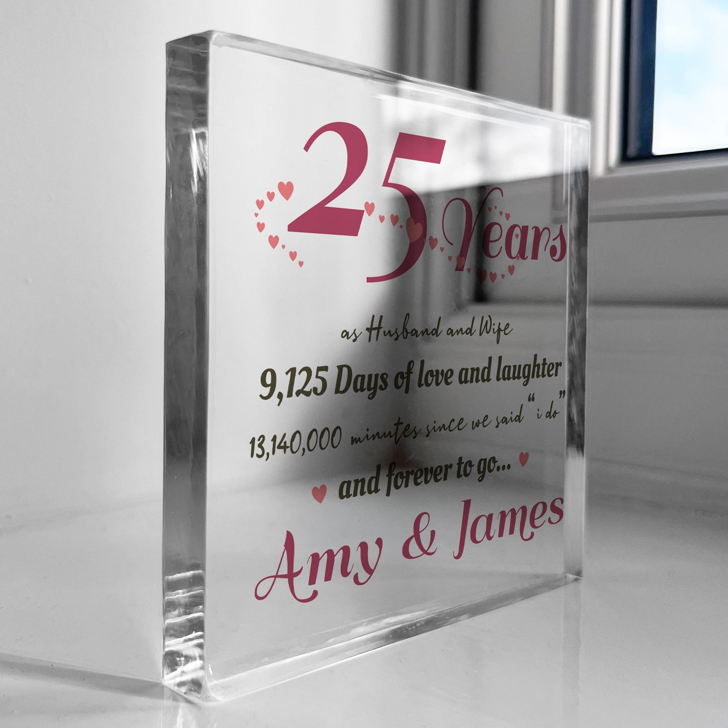 25th Wedding Anniversary Gift For Husband Wife Personalised