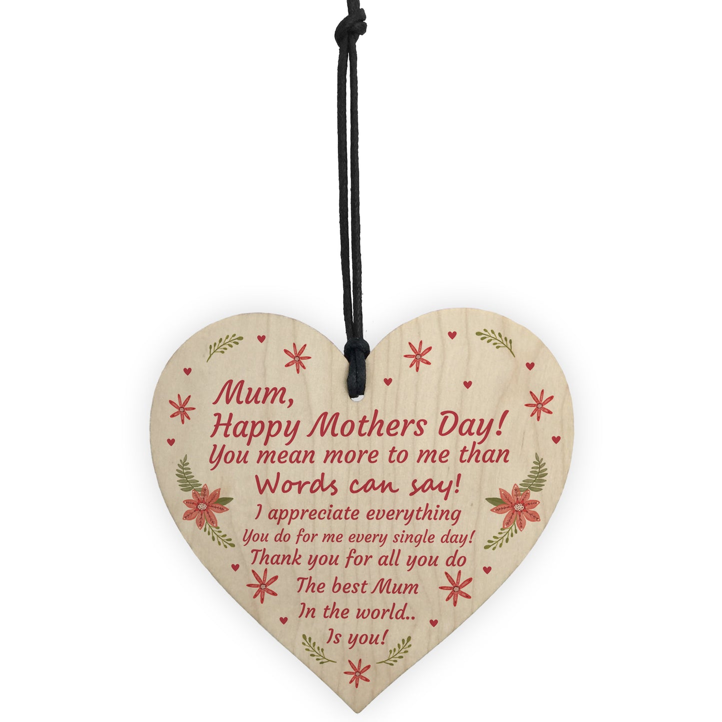 Gift For Mum Mothers Day Gift Lockdown Wooden Heart Thank You