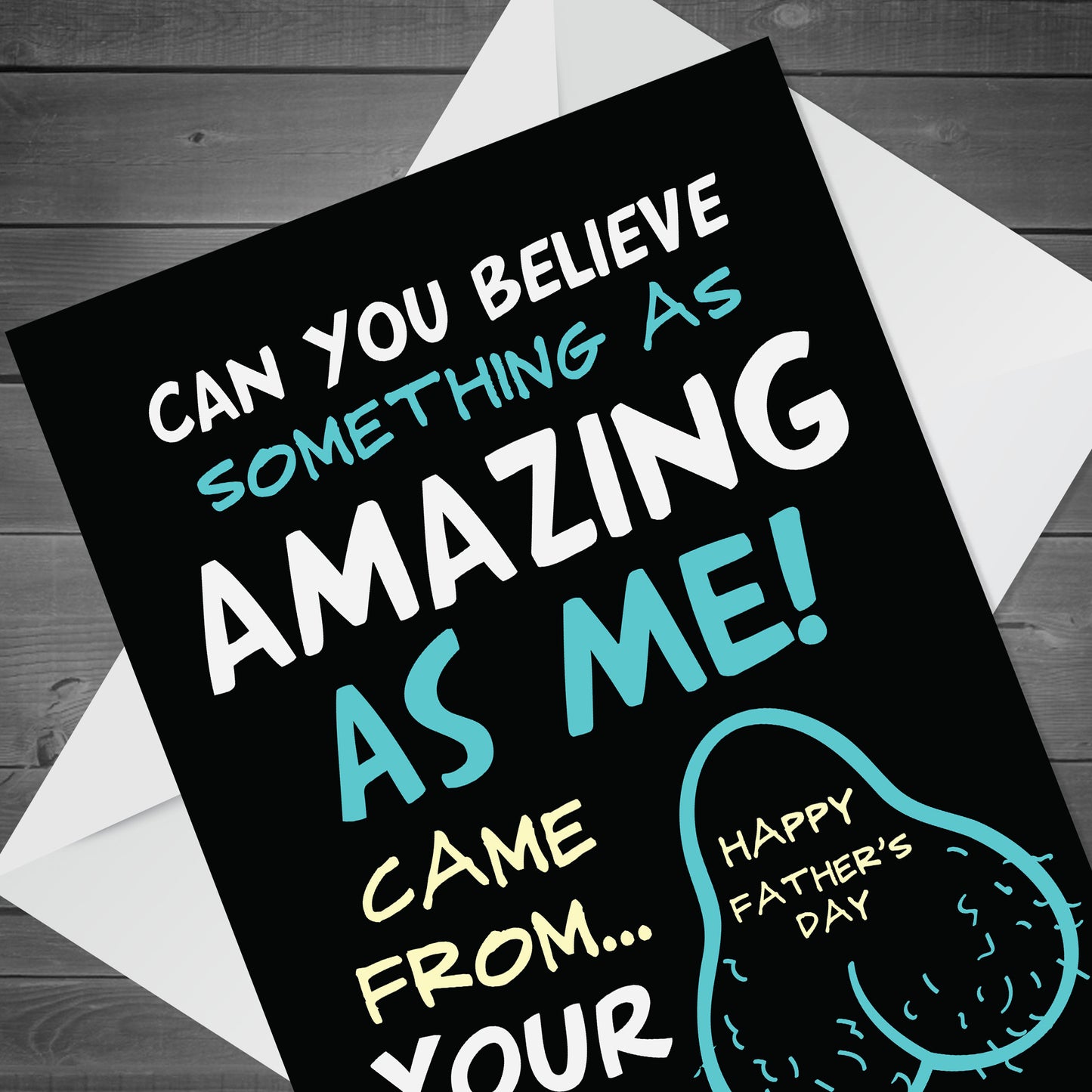 Novelty Fathers Day Card For Dad From Daughter Son Funny Joke