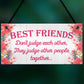 Best Friends Judge Others Friendship Love Gift Hanging Plaque