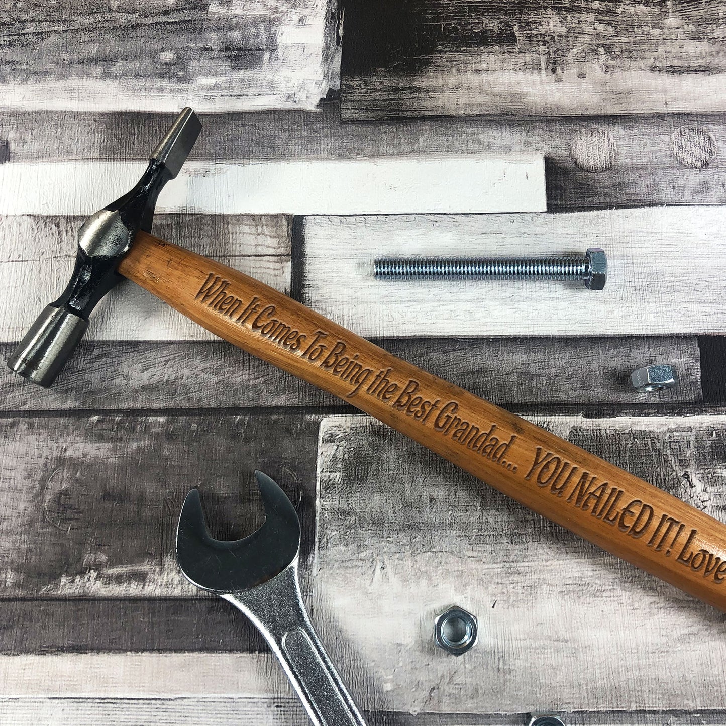 Gift For Grandad Birthday Fathers Day Engraved Hammer