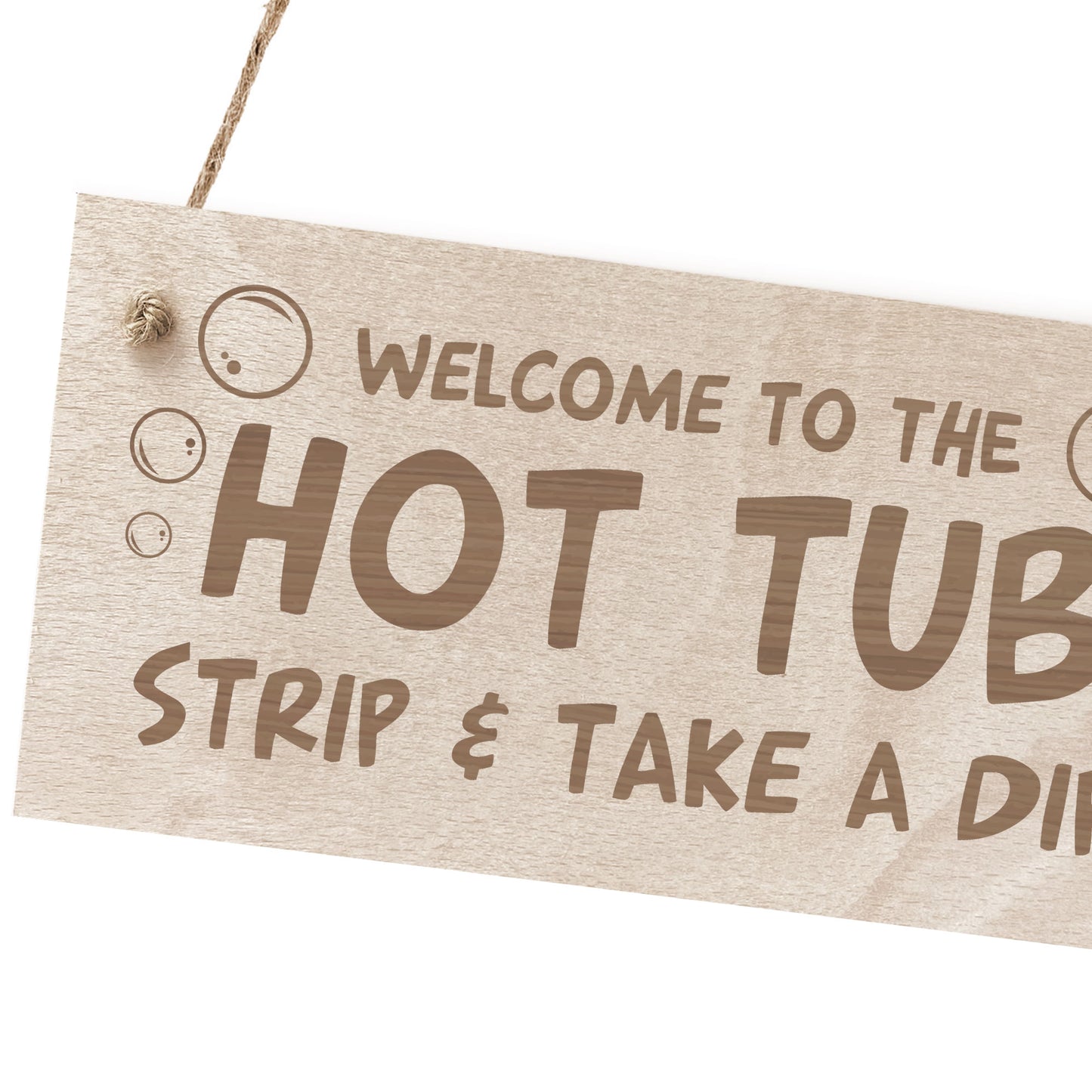 Funny Hot Tub Sign Engraved Wood Sign Wall Door Sign