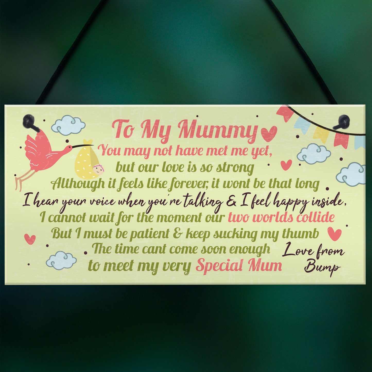 To My Mummy To Be Plaques Gifts From Bump BABY SHOWER Plaque