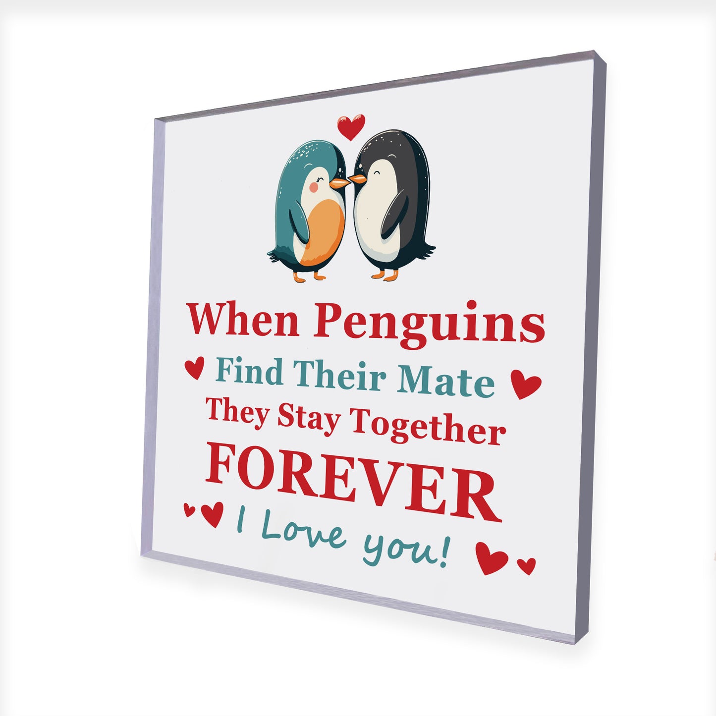 When Penguins Find Their Mate Plaque Valentines Day Gift