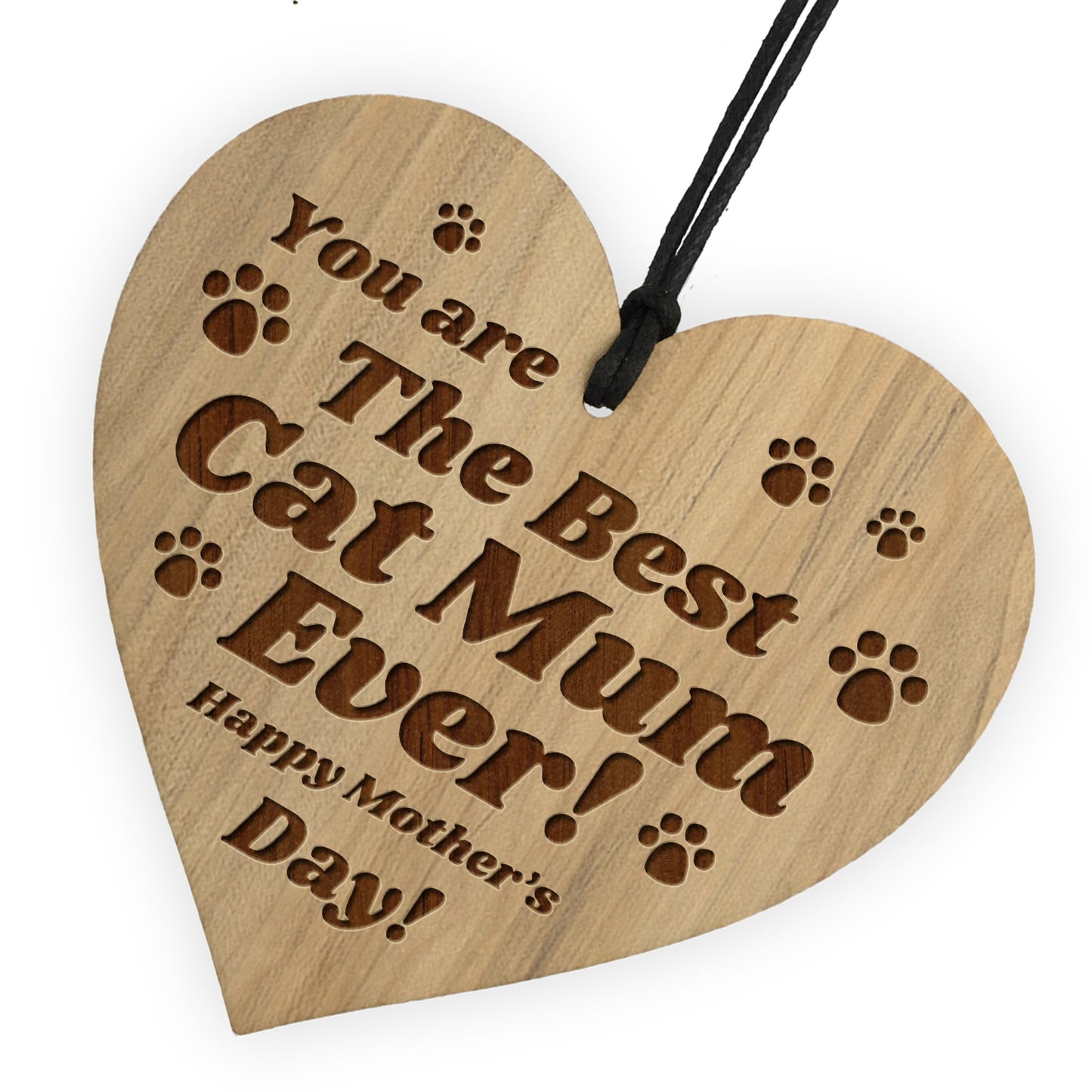 Best Cat Mum Gift For Mothers Day Engraved Heart Mum Gifts