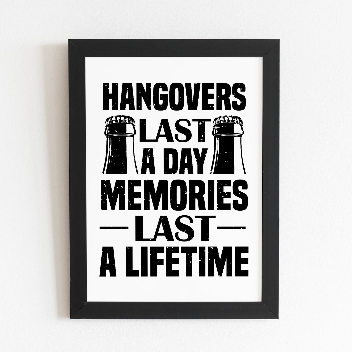 Funny Alcohol Sign Bar Signs For Home Man Cave FRAMED Print