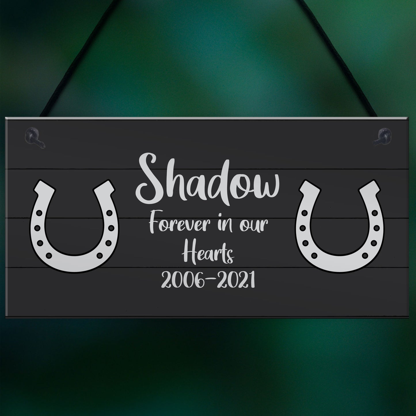 Memorial Sign For Horse Personalised Hanging Sign Horse Lover
