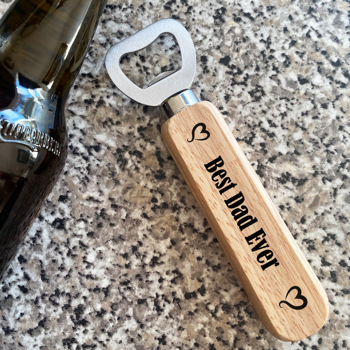 Best Dad Ever Wooden Bottle Opener Birthday Christmas Gift