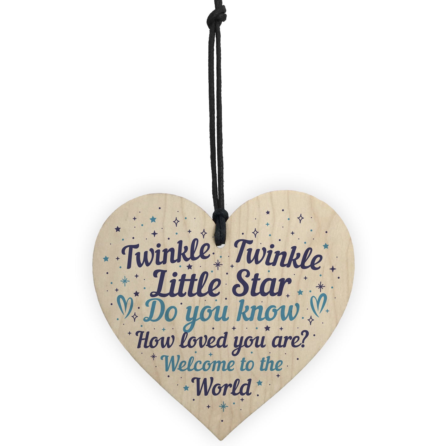 Baby Shower Party Gift Baby Girl Boy Wooden Heart Mum Dad Gift