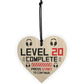 20th Birthday Gamer Gift Wood Heart Novelty 20th Birthday Gifts