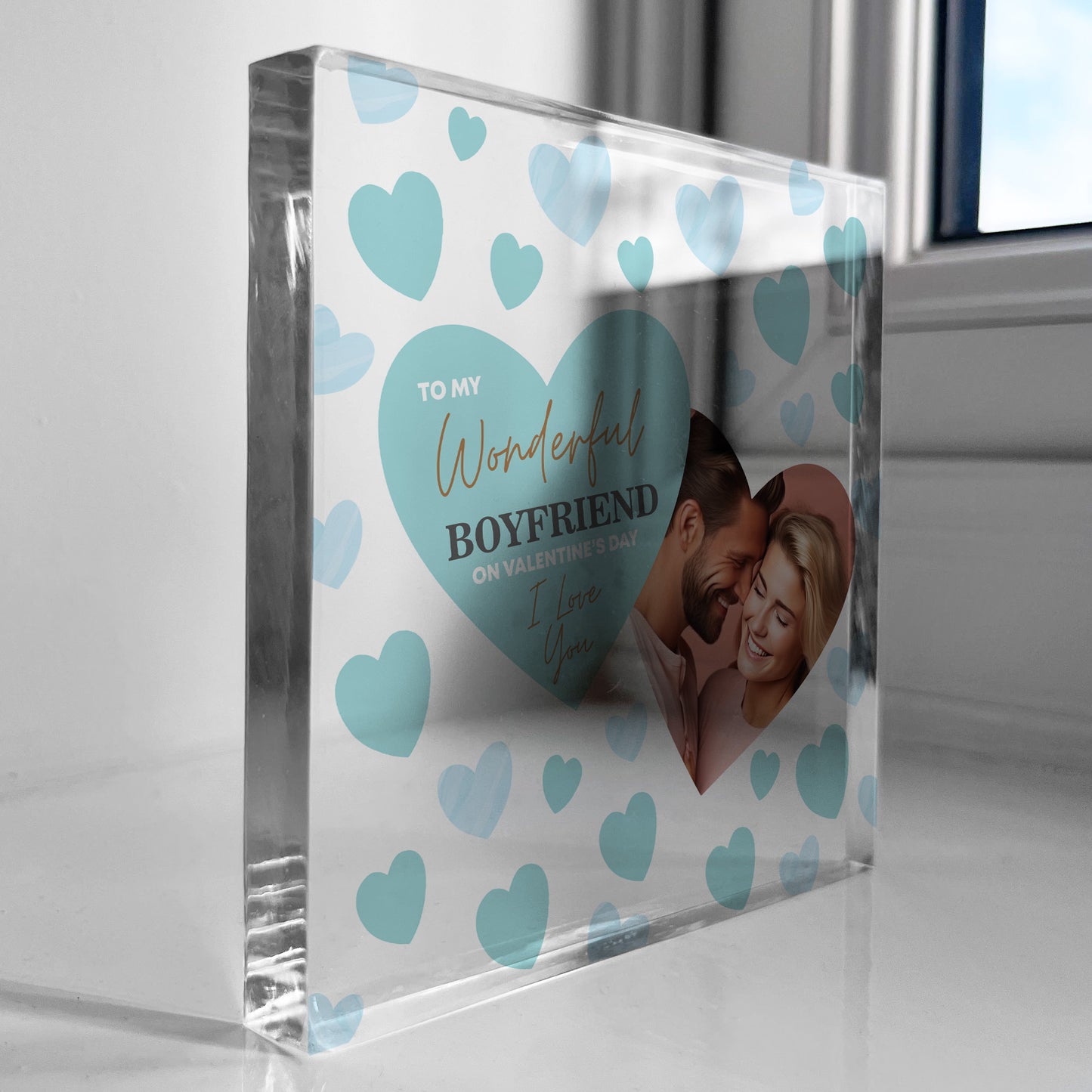 Personalised Valentines Gifts For Boyfriend Acrylic Photo Gift