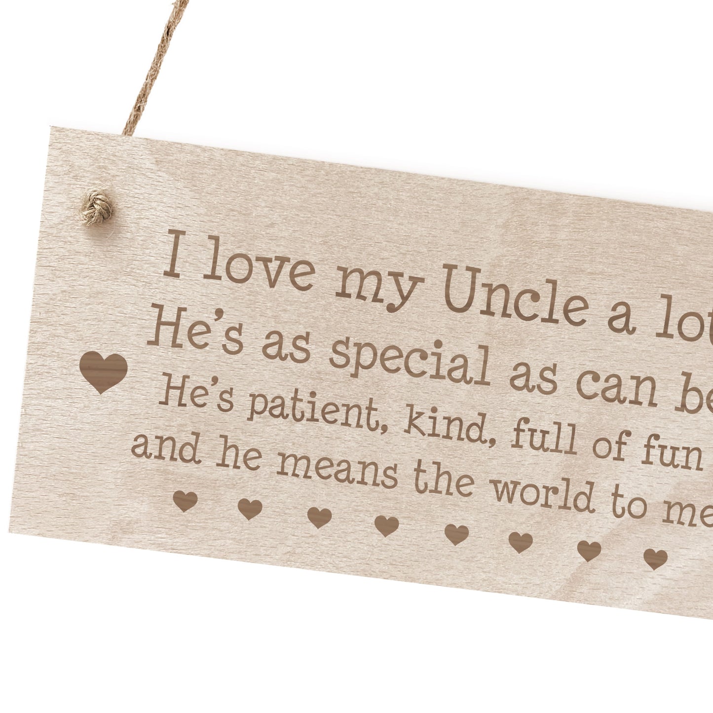 Uncle Gift Engraved Hanging Sign Novelty Uncle Birthday Xmas
