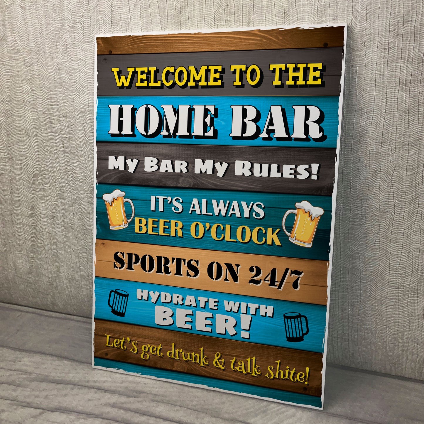Welcome Plaque Bar Accessories For Home Pub or Outdoor Garden