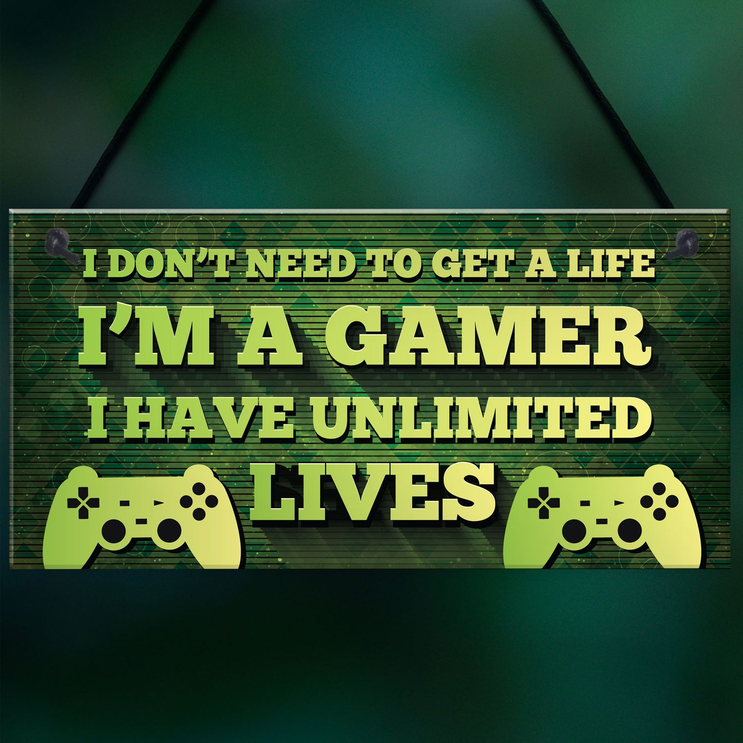 Gaming Sign Bedroom Accessories Hanging Sign For Games Room